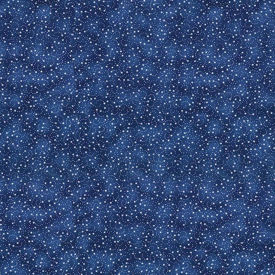 Fabric Traditions Navy Swirling Stars Cotton Fabric